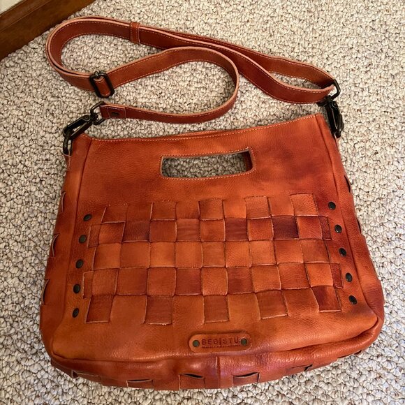 Bed Stu Leather Orchid Crossbody/Handbag in Cognac Dip Dye, Gently Used - Picture 1 of 14